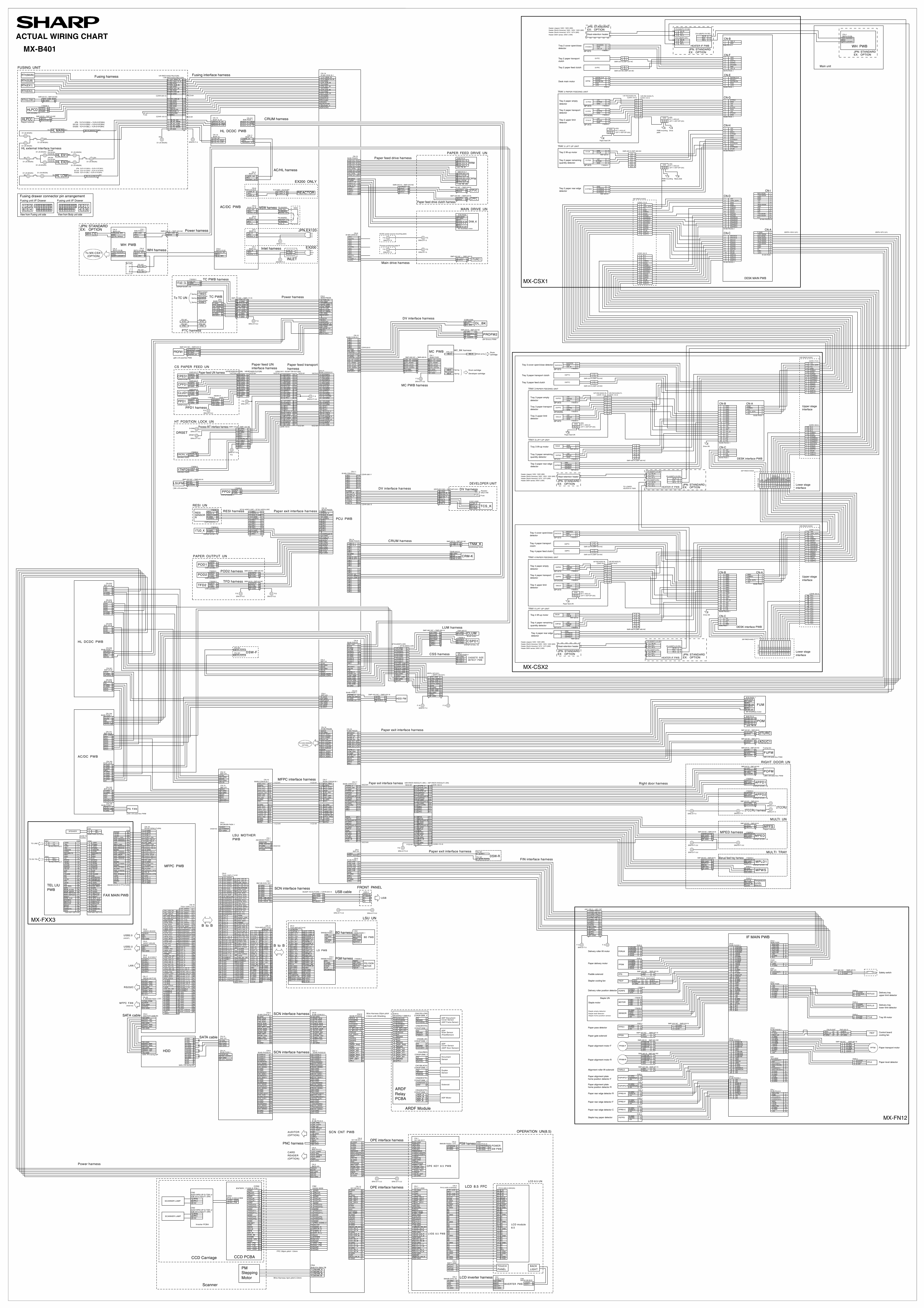 SHARP MX B401P Wiring Chart Diagrams-1